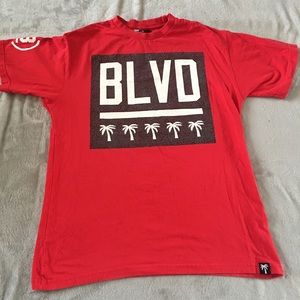 Red ,grey and white blvd shirt like new ! :)